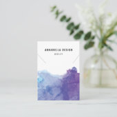 Ketting Display Card ・ Pastel Waterverf Visitekaartje (Staand voorkant)