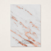 Ketting Display Card ・ Roos Gold op witte marmer Visitekaartje (Achterkant)