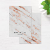 Ketting Display Card ・ Roos Gold op witte marmer Visitekaartje (Bureau)