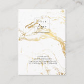 Ketting Display Kaart ・ Gold Marble Pattern Logo Visitekaartje (Achterkant)