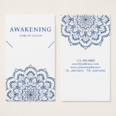 Ketting Display Kaart · Metallic Blue Mandala (Voorkant /achterkant)