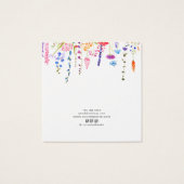 Ketting Display Kaart ・ Waterverf Wild Flowers (Achterkant)