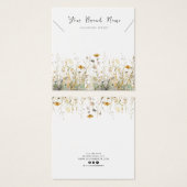 Ketting Display Kaart · Waterverf Wildflower (Voorkant /achterkant)