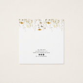 Ketting Display Kaart · Waterverf Wildflower (Achterkant)