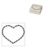 Ketting hart vorm illustratie art stempel (Gestempeld)
