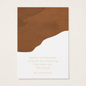 Ketting juwelier Display Kaart (Achterkant)