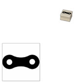 Ketting link silhouet art stempel (Gestempeld)