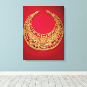 Ketting met pastorale scènes canvas afdruk (Insitu (Houten vloer))