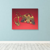 Ketting met vulkaanhanger canvas afdruk (Insitu (Houten vloer))