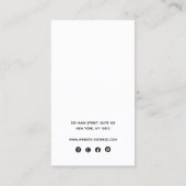 Ketting met wit leder toevoegen Logo Visitekaartje (Achterkant)