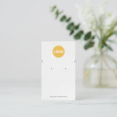 Ketting met wit leder toevoegen Logo Visitekaartje (Staand voorkant)