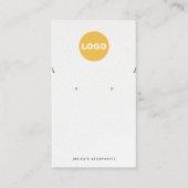 Ketting met wit leder toevoegen Logo Visitekaartje (Voorkant)