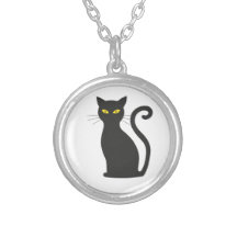 Ketting met zwarte kat