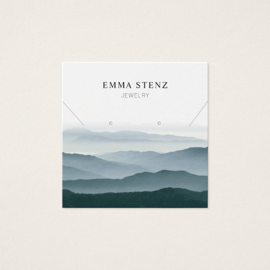 Ketting Oorbel Display Kaart · Pastel Mountains (Voorkant)
