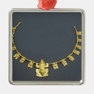 Ketting van Quimbaya met kikkers uit Colombia Metalen Ornament