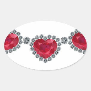  Ketting van Woman Ruby Ovale Sticker