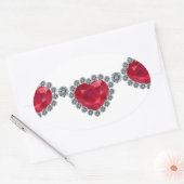 Ketting van Woman Ruby Ovale Sticker (Envelop)