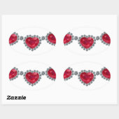 Ketting van Woman Ruby Ovale Sticker (Vel)