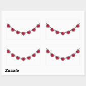 Ketting van Woman Ruby Rechthoekige Sticker (Vel)