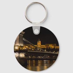 Kettingbrug met Buda Castle Hungary Boedapest Sleutelhanger