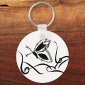 Kettingen met Barb-vlinder Sleutelhanger (Voorkant)