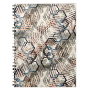 Kettingen op palmbladeren. notitieboek