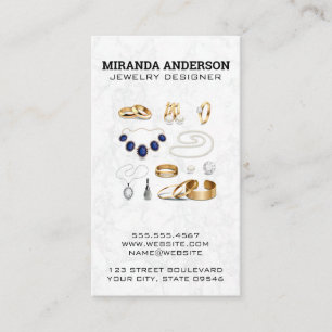 Kettingen, ringen, oorringen visitekaartje