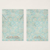 Kettingen sieraden display Kaart · Blauwgroen Dama (Voorkant /achterkant)