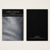 Kettingen sieraden display Kaart · Zwart leder (Voorkant /achterkant)