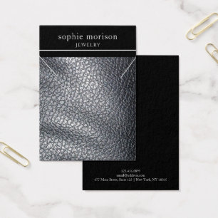 Kettingen sieraden display Kaart · Zwart leder