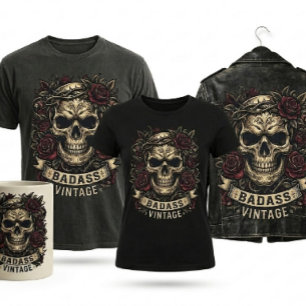 KETTINGKOP VINTAGE ONTWERP T-SHIRT