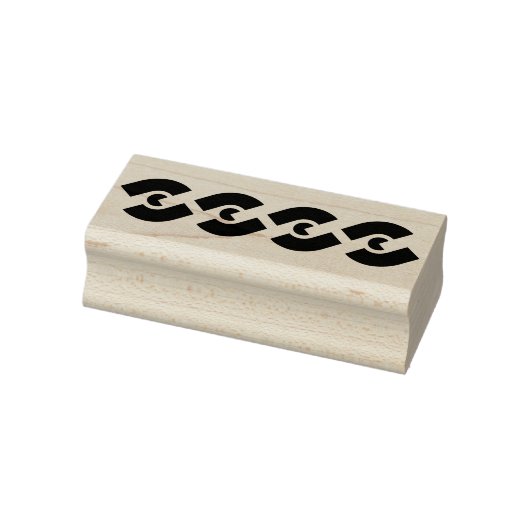 Kettingpatroon, zegel van de zijde van het silhoue rubberstempel (Stempel)