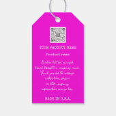 Kettingprijs Boutique Productbeschrijving QRPink Cadeaulabel (Achterkant)