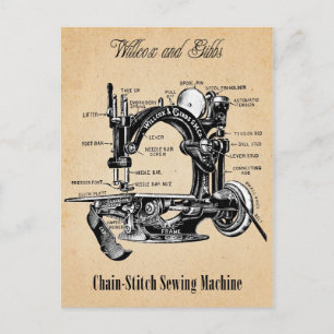  kettingschroefnaaimachine briefkaart