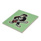 Kettingzaag Chimp Tegeltje (Zijkant)