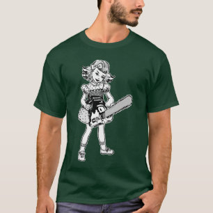 Kettingzaag Meisje Punk Goth Horror Fan T-shirt