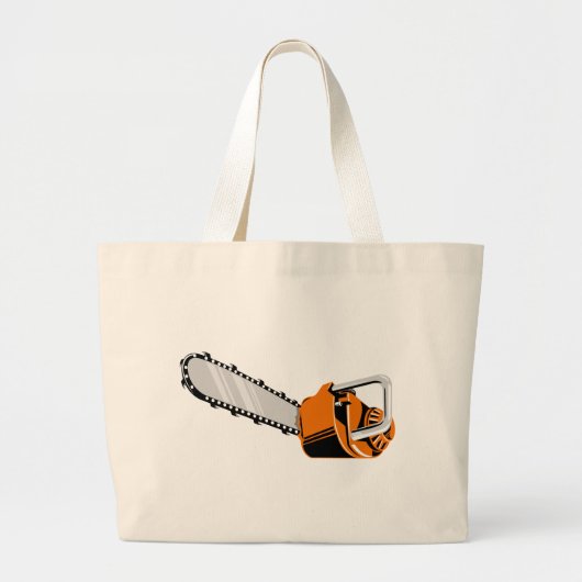 kettingzaagretrstijl grote tote bag (Voorkant)