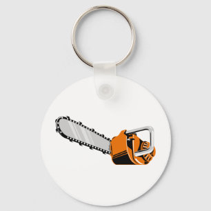 kettingzaagretrstijl sleutelhanger