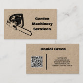 Kettingzaagservices QR Kraft Visitekaartje (Voorkant / Achterkant)