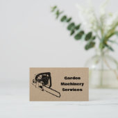 Kettingzaagservices QR Kraft Visitekaartje (Staand voorkant)