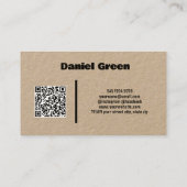 Kettingzaagservices QR Kraft Visitekaartje (Achterkant)