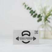 Kettle Bell | Barbell | Carte de visite de code QR (Debout devant)