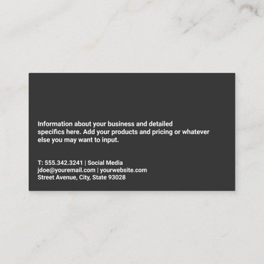 Kettle Bell | Barbell | Carte de visite de code QR (Dos)