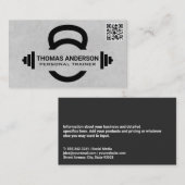 Kettle Bell | Barbell | Carte de visite de code QR (Devant / Derrière)