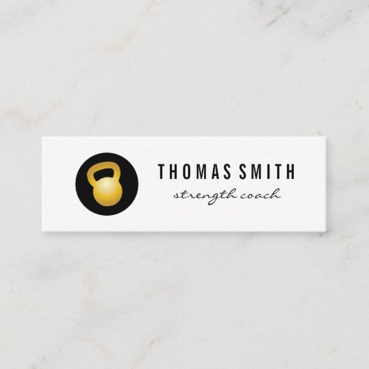 Kettle Bell Fitness Trainer Mini Visitekaartje (Voorkant)