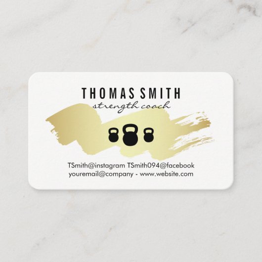 Kettle Bell Gold Brush Fitness Trainer Rendez-vous (Devant)