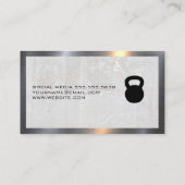 Kettle Bell Logo | Concreet | Metaal Visitekaartje (Achterkant)
