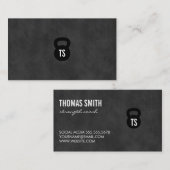 Kettle Bell Personal Trainer Chalkboard Visitekaartje (Voorkant / Achterkant)