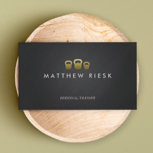 Kettle Bell Personal Trainer Fitness Black Visitekaartje