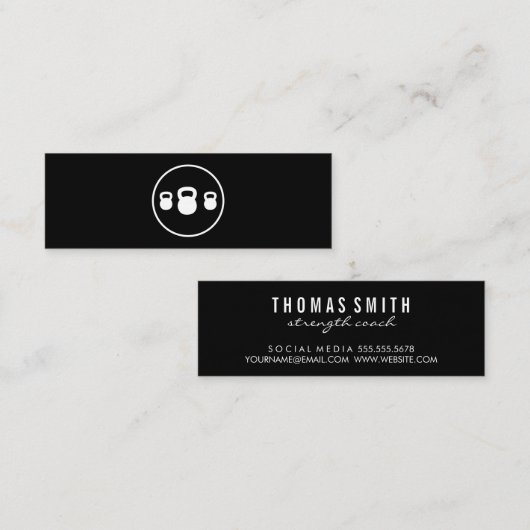 Kettle Bell Personal Trainer Mini Visitekaartje (Voorkant / Achterkant)